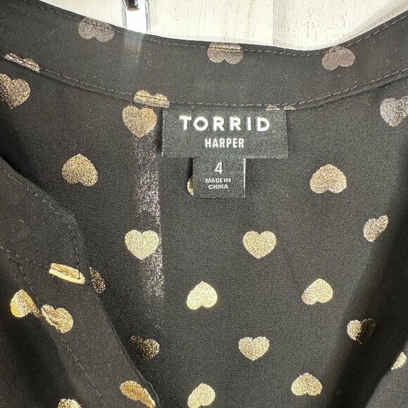 Torrid Harper 3/4 Sleeve Pullover Blouse - Picture 3 of 5